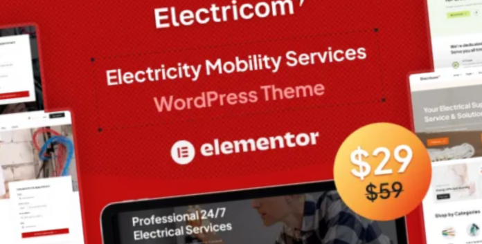 Electricom Electricity Mobility Services WordPress theme