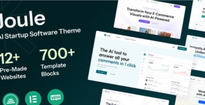 Joule AI Startup Software Elementor WordPress Theme